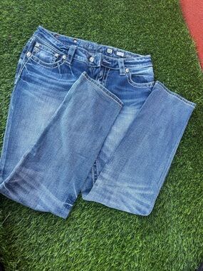 Miss Me Medium Blue Cropped Jeans